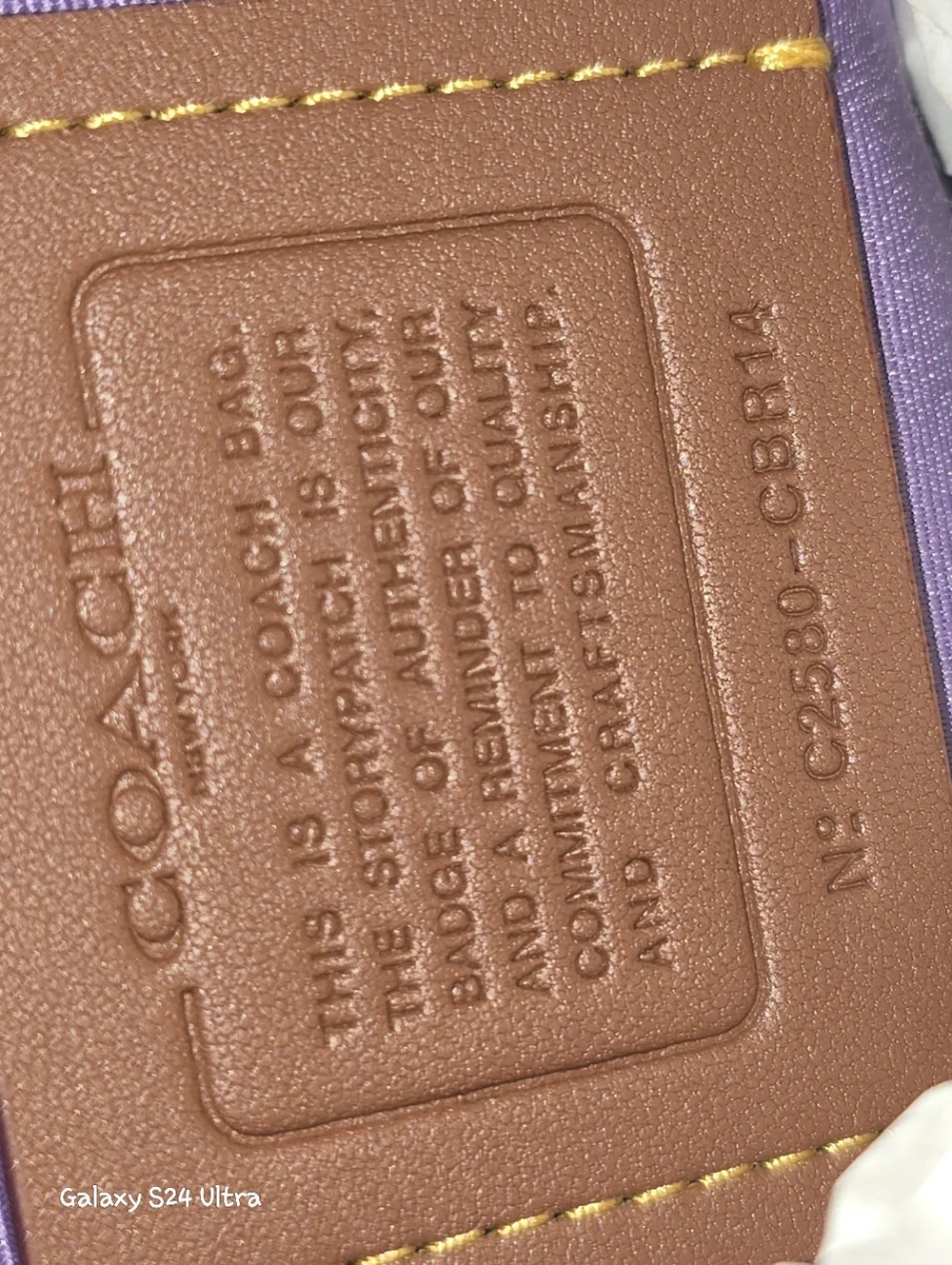 Coach Eliza Purple Denim/ Leather Shoulder Bag NWT - Picture 14 of 14
